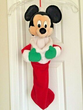 Vintage Kurt Adler Mickey Mouse Disney Christmas Stocking 3D